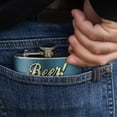 thumbnail image 3 of Beer It's a Liver Full of Fun Funny Humor Stainless Steel 5oz Hip Drink Kidney Flask, 3 of 4