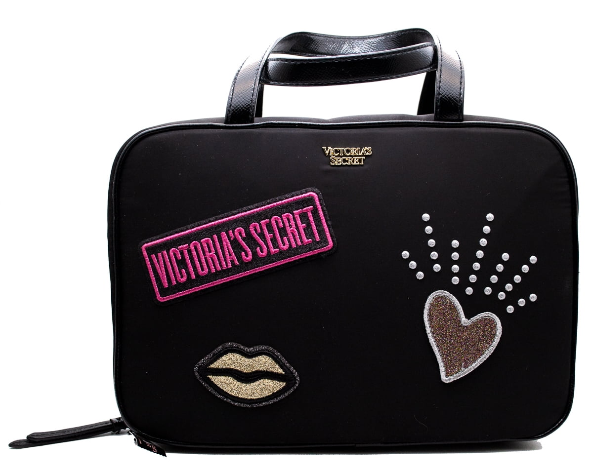 Victoria's Secret Patch Jetsetter Travel Makeup Case with Hook; 2