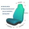 thumbnail image 3 of Balery Green Turquoise Teal Pattern Car Seat Cover - Soft & Breathable Front Premium Covers with Non-Slip Protector Fits Most Automotive, Vans, SUVs, Trucks - 1 Unit, 3 of 5
