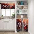 thumbnail image 2 of Farmhouse Kitchen Curtains Red Wine Window Curtains Valance and Tier Set 36 Inch, Romantic Love Rod Pocket Short Tier Curtain, Vintage Retro Small Cafe Curtains for Kitchen Decor, 2 of 6