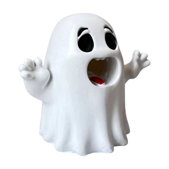 Halloween Indoor Desktop Ornaments Halloween Ghost Resin Statue Open-Mouth Tabletop Decoration Festive Shelf Display Ornament For Holiday Party Supplies For Halloween Party Display