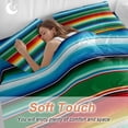 thumbnail image 3 of Colorful Stripes Twin Size Comforter Set, Modern Blue Green Red Yellow Mexican Stripes Bedding for All Seasons, 4 Pcs Bed Set, 1 Quiltcover (68"x86") ,1Sheet(67"x116"), 2Pillowcases (30"x20"), 3 of 11