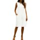 thumbnail image 1 of Vestido de Verano de Mujer con Bolsillos sin Mangas Cambio de Lino de Rodilla Vestido de Verano Casual Bolsillos Laterales de Tela Transpirable Colores Versátiles, 1 of 9