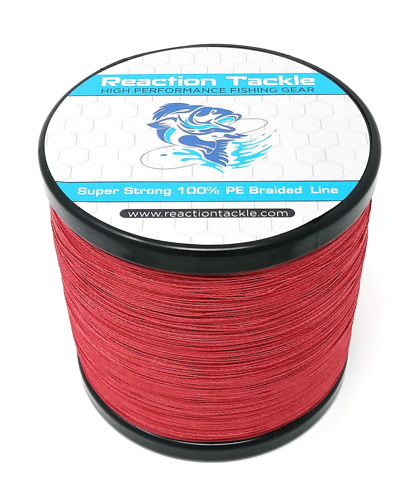 Reaction Tackle Braided Fishing Line Dark Red 50LB 1500yd