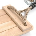 thumbnail image 3 of Asiento de columpio de árbol de madera, juego de colores de troncos para niños y adultos, interior de madera para exteriores con cuerdas ajustables, 3 of 5