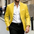 thumbnail image 5 of Atkumj Notch Lapel Blazer for Men Business Formal Solid Color Single Button Blazer Jacket Long Sleeve Casual Suit Jackets with Pockets M, 5 of 10
