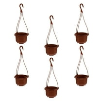 6 Sets Flower Hanging Basket Live Plants Indoor Pot Nursery Red
