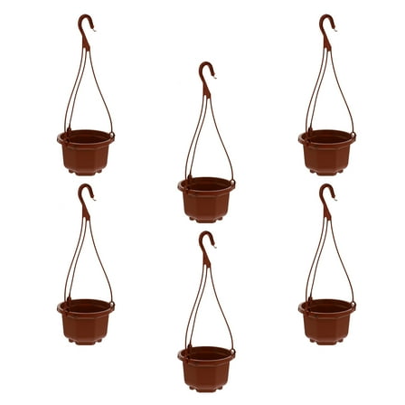 6 Sets Flower Hanging Basket Live Plants Indoor Pot Nursery Red