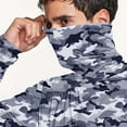 thumbnail image 5 of BiZtdJrK Camo Fishing Shirt for Men Hodded Sun Shirts with Mask Long Sleeve UV Sun Protection Tops Summer Lightweight Breathable Hoodies Navy L, 5 of 6
