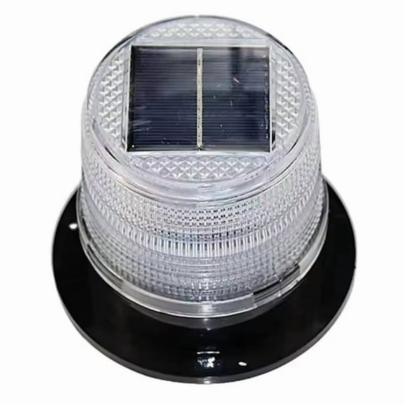 Solar Magnetic Flash Warning Light Night Flashing Lamp Car Truck Roof Beacon Wireless Battery Strobe Emergency Lights,1 * Flash Warning Light,White & Black