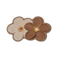 thumbnail image 2 of Flower Bath Rug, Funny Floral Bath Mat, Soft Plush Fluffy Rug, Absorbent, Non-Slip for Bathroom, Kitchen Sink, Bedroom, Kid's Bedroom, and Living Room, Coffee, 15.7x23.6 Inch, 2 of 9