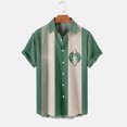 thumbnail image 3 of Camisa de bolos con estampado 3D para hombre, camisa de manga corta a rayas informal y de moda con cuello abotonado y talla grande de calle, 3 of 5
