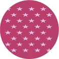 thumbnail image 1 of Ahgly Company Machine Washable Indoor Round Transitional Neon Pink Area Rugs, 8' Round, 1 of 7