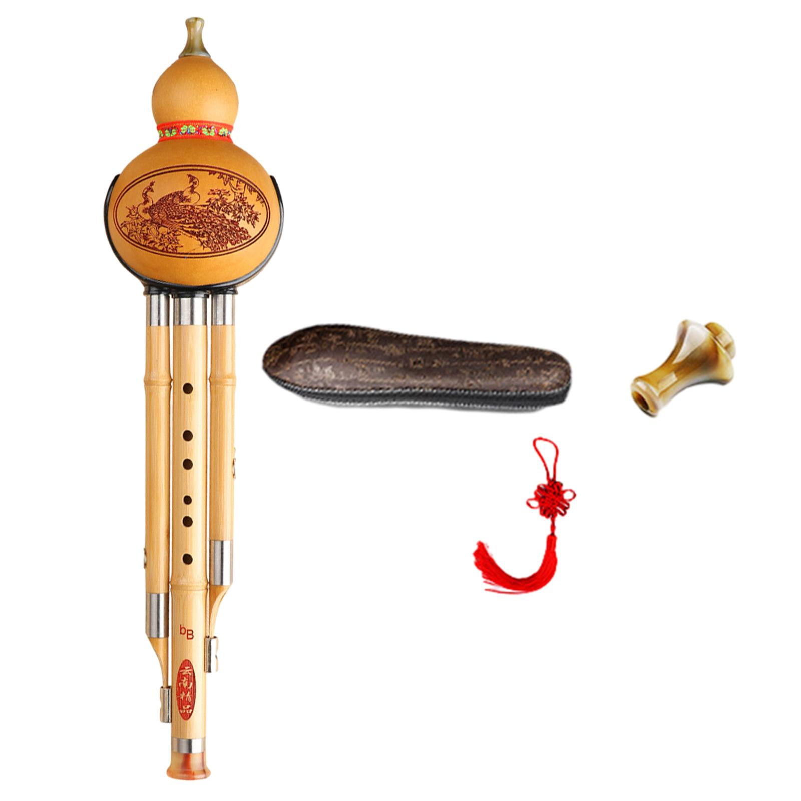 Hulusi Flute Instrument Chinese Musical Instrument for Performance Practice b flat key