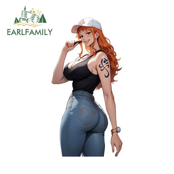 EARLFAMILY 5.1 in Nami Car Sticker Humorous Trolley Personality Motorcycle Helmet Vinyl Waterproof Decals Funny Scratch-Proof Car Styling