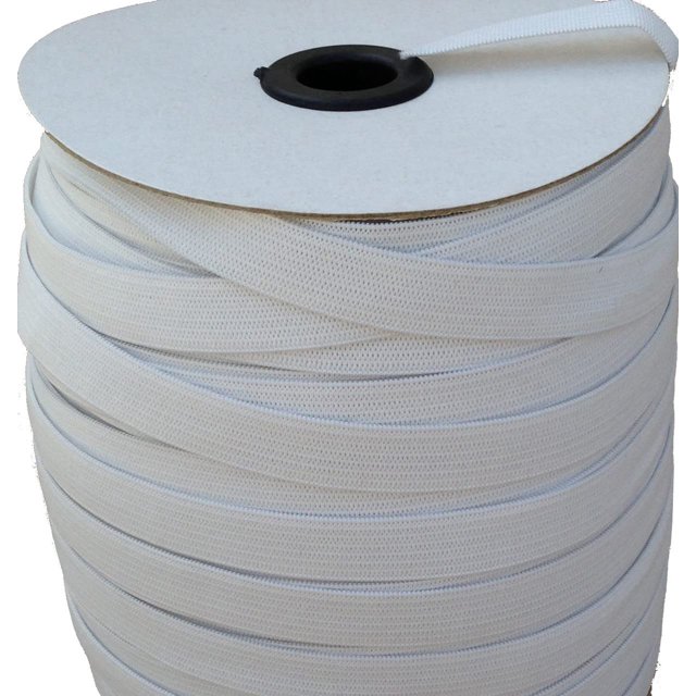 Bande Élastique Tricotée 288yds 1/4 Pouces pour Ceintures Manches (Blanc)
