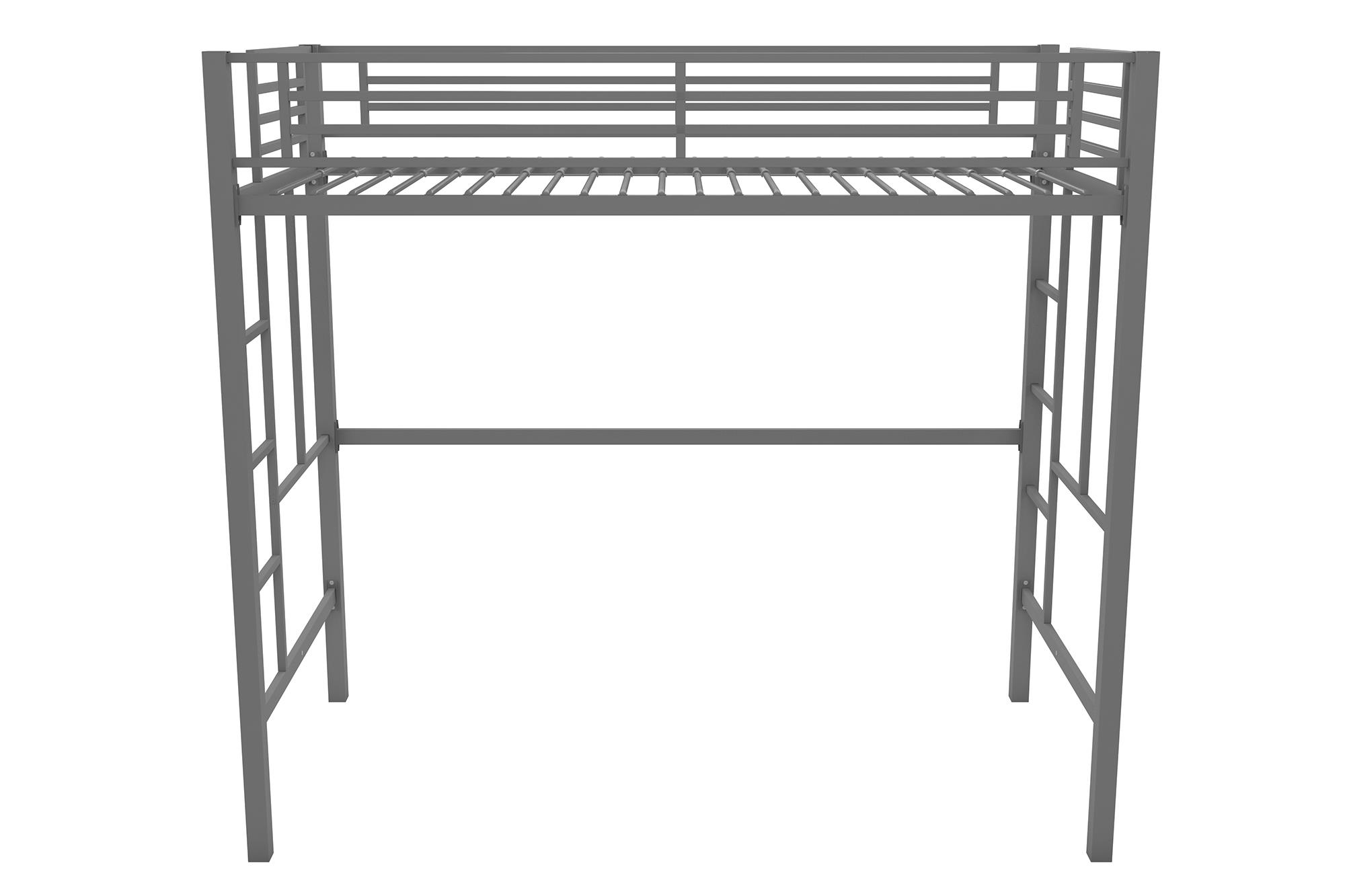 Your Zone Brittain Twin Metal Loft Bed, Silver - image 4 of 20