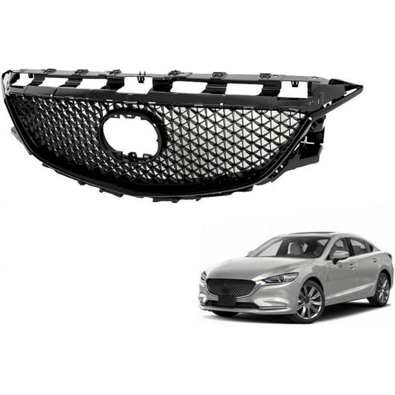 LABLT Black Front Bumper Grille Mesh Honeycomb Replacement for Mazda 6 2014 2015 2016