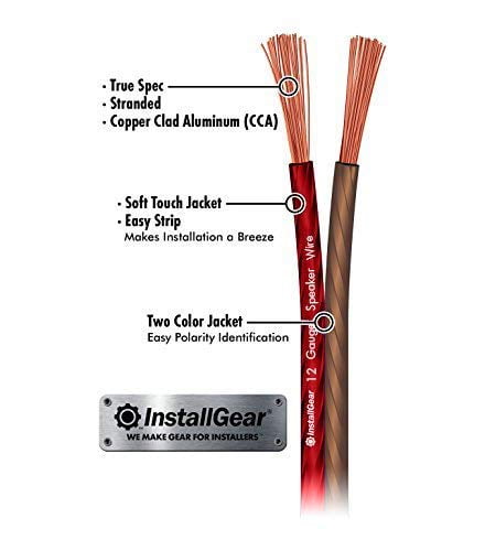 InstallGear スピーカーケーブル IG12100OFC オーディオ用スピーカーケーブル ブラウン : InstallGear Speaker Wire Main : Automotive