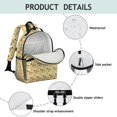 thumbnail image 4 of Yellow Lemon Fruit Mixed Fruits Yellow Pattern Backpack for School,Cute School Bag,Schoolbag with Adjustable Shoulder Straps & Padded Back,15.25"x11.5"x5.25", 4 of 5