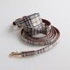 thumbnail image 5 of Juego de correa y collar para perros pequeños de cuero, pajarita a cuadros y pañuelo, lindo collar para perros, collares ajustables para mascotas con correa para caminar para perros pequeños, cachorr, 5 of 5