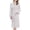 White, variant on CoCopeaunts Women's Bathrobe Casual Nightgown Loose Loungewear Long Sleeve Warm Pajamas Spa Robe with Front Pockets
