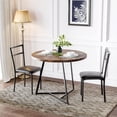thumbnail image 1 of Round Dining Table Set for 2 | Kitchen Table with 2 Upholstered Chairs for Small Spaces, 1 of 8