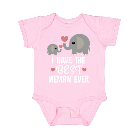 Inktastic Best Memaw Ever Grandchild Boys or Girls Baby Bodysuit