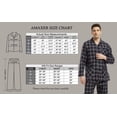 thumbnail image 7 of Amaxer Men's 100% Cotton Flannel Pajama Set, Long Sleeve Shirt with Chest & Side Pockets, Pants with Button Fly & Elastic Waistband Blue & Gray Stripes L, 7 of 7