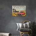 thumbnail image 3 of Country Old Truck Sunflower Wall Art Rustic Red Truck Pictures Wall Decor Farmhouse Barn Painting Canvas Prints Modern Home Artwork Decorations for Bathroom Bedroom Office Framed 16"x12", 3 of 6