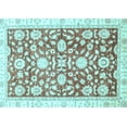 thumbnail image 1 of Ahgly Company Indoor Rectangle Oriental Light Blue Traditional Area Rugs, 5' x 8', 1 of 4