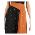 thumbnail image 3 of ALFANI Womens Brown Printed Midi Pleated Skirt 4, 3 of 4