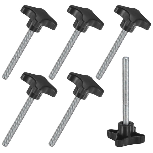 Uxcell 6-Pack Pomos de Sujeción en Forma de Estrella, Tornillos de Apriete Manual M10x100mm Mango 60mm