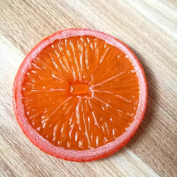 suxuMhao Artificial Orange Slices, 10 Pcs 2×0.3IN Orange Fake Fruits, Decorative Fruits Slices Plastic Fruit Model Simulated Orange Slices, Artificial Fruits Slices for DIY Craft Decoration