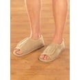 thumbnail image 6 of Silver Steps™ Adjustable Open Toe Faux Fur Slippers, 6 of 9