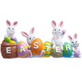 thumbnail image 1 of JOYIN Huevos de Pascua con la palabra de Pascua de resina centro de mesa, decoraci&oacute;n de 4 conejos, conejito y huevo, figura para decoraci&oacute;n del hogar y la oficina, 1 of 9