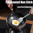 thumbnail image 2 of Jinswhdre Cast Iron Skillet - Hand-Forged Iron Pan, 9.5 Inch Uncoated Pure Metal Frying Pan with Lid, Large Belly Pot for Gas & Induction Stoves, Non-Stick Cookware for All Culinary Styles, 2 of 8