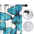 thumbnail image 4 of Blackout Kids Curtains,White Blue Butterfly Pattern Childrens Insulated Curtains Set Of 2,Bedroom Essentials,Toddler Room Decor 42"x54", 4 of 5