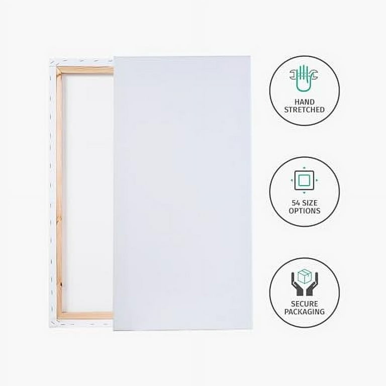 Pixy Canvas 16x16 Inch Floater Frame For 1.5 Deep Canvases – Wood Panels & Stretched Canvas, White