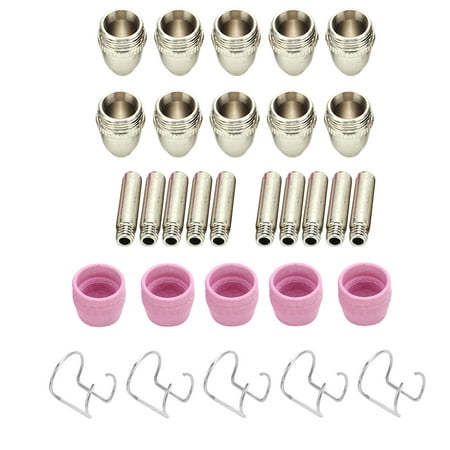 

Cutting Torch Consumables Kit Ceramics Nozzle Cutting Good Durability Electrode Contact Tip For Repair Parts 30pcs