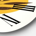 thumbnail image 3 of Designart 'Abstract Yellow Sun And Moon With Tropical Leaf Ii' Modern Wall Clock, 3 of 5