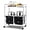 Black & Chrome Finish, variant on CRXX Rolling Storage Cart w/ 4 Drawers 2 Shelves Metal Rack Shelf Home Office School Beauty Salon Utility Organizer Cart with Wheels, Ivory