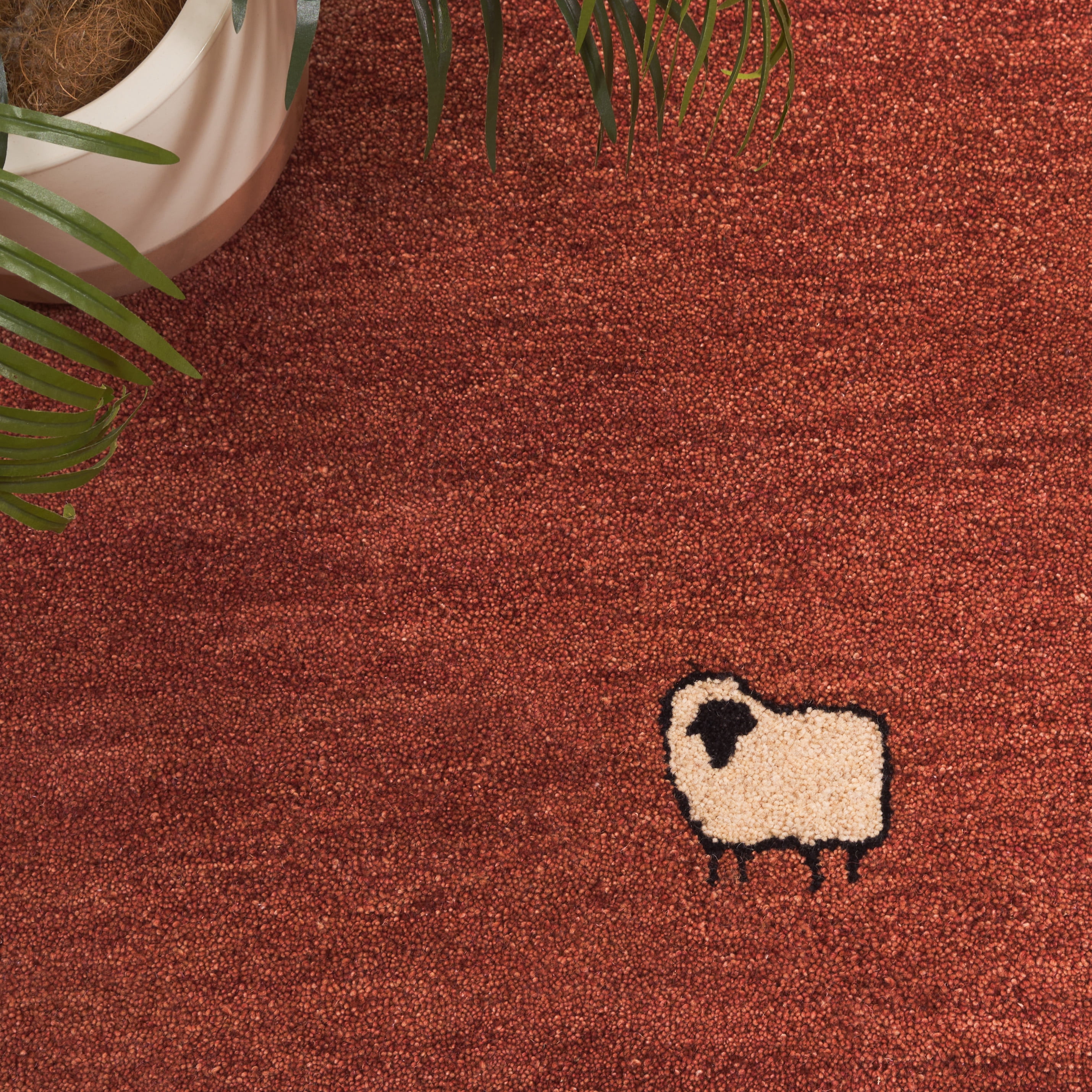 Safavieh Himalaya April Novelty Area Rug, Rust, 6' x 6' Square