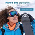 thumbnail image 4 of Gafas de esquí Unisex a prueba de viento Protección UV Gafas para motos de nieve Feliz Sencillez, 4 of 5