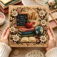 thumbnail image 3 of Pearl Art Diamond Painting Kit, 7.87 Inch Square Canvas with Plastic Pearl Beads, Diamond Art Kits For Adults, Nurse Teacher Themed DIY Craft, Wall Decor Gift for Clinic & Classroom-Teacher, 3 of 6