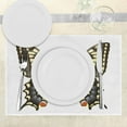 thumbnail image 3 of Ambesonne Swallowtail Place Mats Set of 4, Old Papilio, Standard Size, Yellow Brown Black, 3 of 6