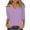 A001 Purple, variant on bnaln 3/4 Length Sleeve Womens Tops V Neck Casual Summer Tunic Tops Basic Tees Blouses Dressy T-Shirts Solid Color Loose Fit Shirts Ladies Jumpers Baggy Pullover Trendy Fall Outfits
