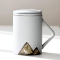 thumbnail image 3 of GUOOL Traditional Ceramic Tea Mug with Infuser Lid and Handle, Cup for Tea Brewing, 2, 3 of 5