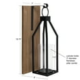 thumbnail image 5 of Kate and Laurel Oakly Wood and Metal Wall Sconce, Rustic Brown Wood Wall Candle Holder Farmhouse Decor, 5 of 7