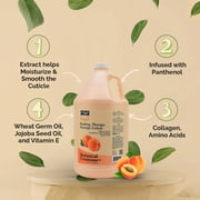 PRO NAIL - Healing Therapy Massage Lotion - Professional Pedicure, Body and Hot Oil Manicure, Infused with Natural Oils, Vitamins, Panthenol and Amino Acids (Peach, 1 Gallon)